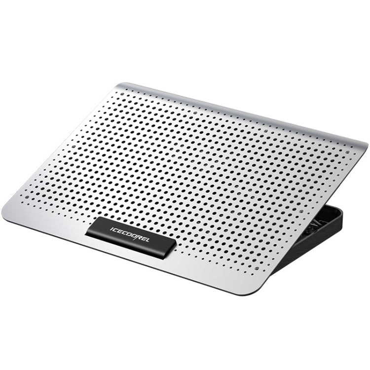 ICE COOREL แล็ปท็อปอลูมิเนียมอัลลอยด์หม้อน้ำพัดลม Silent Notebook Cooling Bracket, Space Silver, Six-Fan Space Silver, Six-Fan Tungsten Gold Black