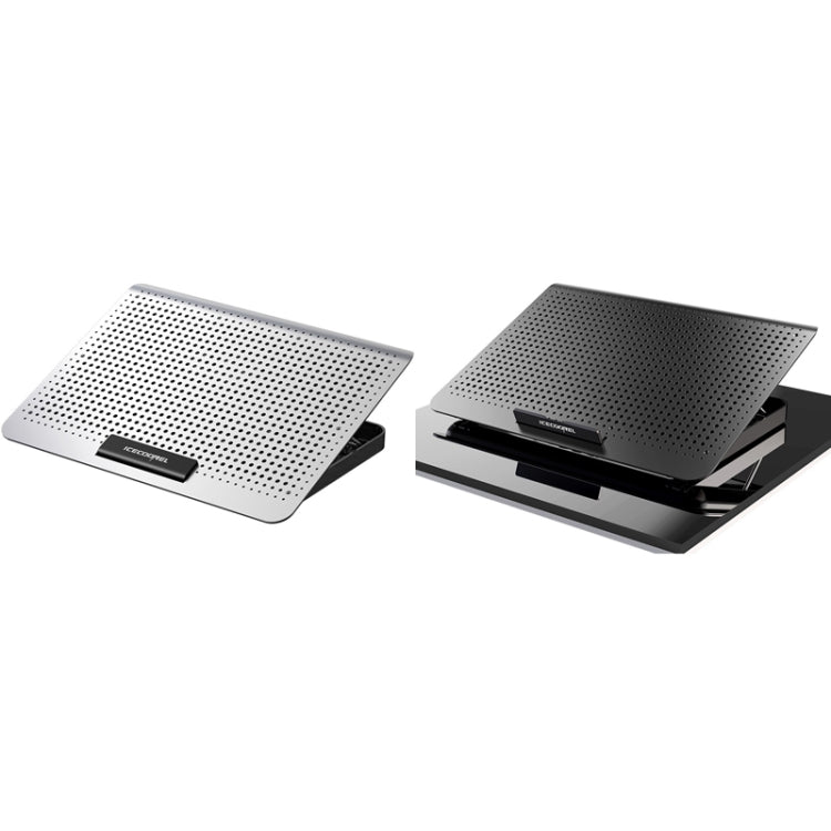 ICE COOREL แล็ปท็อปอลูมิเนียมอัลลอยด์หม้อน้ำพัดลม Silent Notebook Cooling Bracket, Space Silver, Six-Fan Space Silver, Six-Fan Tungsten Gold Black