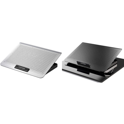 ICE COOREL แล็ปท็อปอลูมิเนียมอัลลอยด์หม้อน้ำพัดลม Silent Notebook Cooling Bracket, Space Silver, Six-Fan Space Silver, Six-Fan Tungsten Gold Black