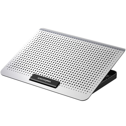 ICE COOREL แล็ปท็อปอลูมิเนียมอัลลอยด์หม้อน้ำพัดลม Silent Notebook Cooling Bracket, Space Silver, Six-Fan Space Silver, Six-Fan Tungsten Gold Black