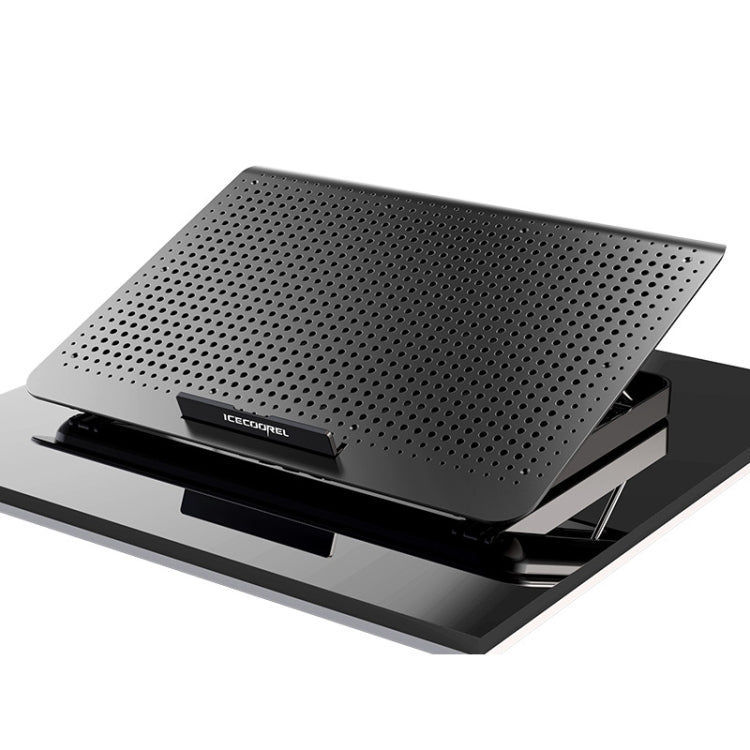 ICE COOREL แล็ปท็อปอลูมิเนียมอัลลอยด์หม้อน้ำพัดลม Silent Notebook Cooling Bracket, Space Silver, Six-Fan Space Silver, Six-Fan Tungsten Gold Black