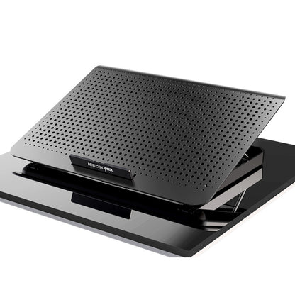 ICE COOREL แล็ปท็อปอลูมิเนียมอัลลอยด์หม้อน้ำพัดลม Silent Notebook Cooling Bracket, Space Silver, Six-Fan Space Silver, Six-Fan Tungsten Gold Black