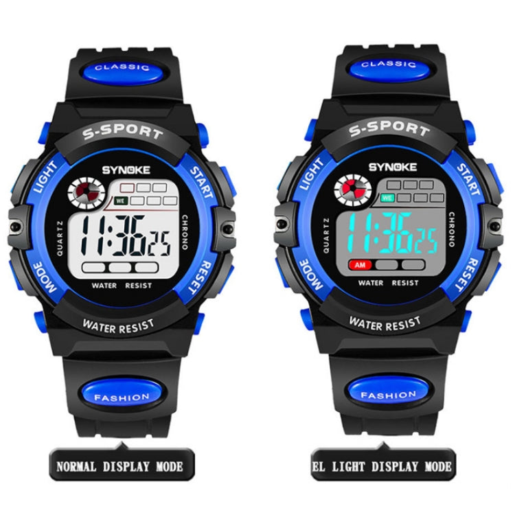 SYNOKE 99269 นาฬิกาดิจิตอลกันน้ำสำหรับเด็ก, Large (Blue), Large (Yellow), Large (Red), Large (Gray), Large (Orange), Small (Blue), Small (Yellow), Small (Red), Small (Pink), Small (Orange)