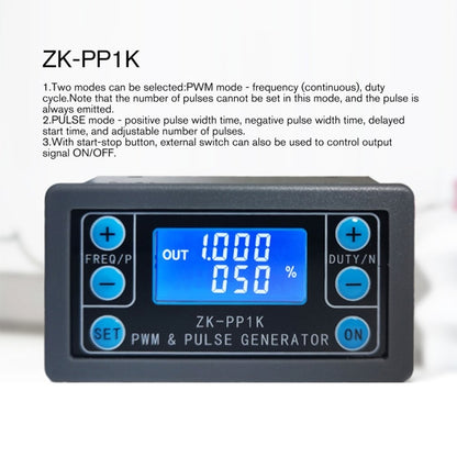 ZK-PP1K PWM Signal Generator 1Hz-150KHz PWM Pulse Frequency Duty Cycle เครื่องกำเนิดคลื่นสี่เหลี่ยมแบบปรับได้