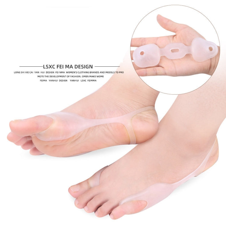 5 คู่ SEBS วัสดุ Big Feet Hallux Valgus Corrector เข็มขัดแก้ไขที่นุ่มสบาย, 1 Pair SEBS White