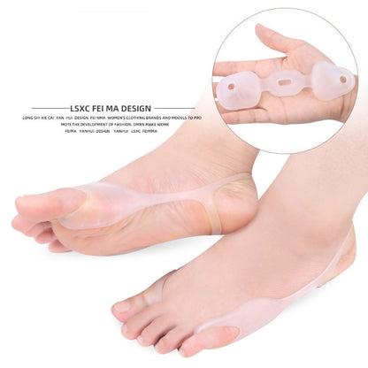 5 คู่ SEBS วัสดุ Big Feet Hallux Valgus Corrector เข็มขัดแก้ไขที่นุ่มสบาย, 1 Pair SEBS White