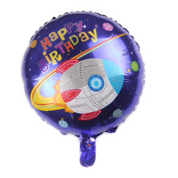 10 PCS Space อลูมิเนียมฟิล์มบอลลูนเด็กตกแต่งลูกโป่งตกแต่งงานเลี้ยงวันเกิดสไตล์:, Golden Space Man, Double-sided Space Man, Round Rocket, Space Rocket, Astronaut, Earth, Retro Plane, Universe, Space Birthday, Blue