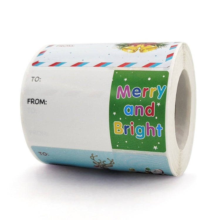 3 PCS ตกแต่งคริสต์มาสสติกเกอร์ม้วนถุงของขวัญสติกเกอร์ปิดผนึกติดด้วยตนเอง, A-387