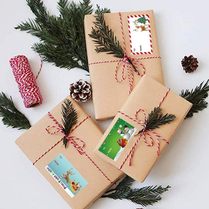 3 PCS ตกแต่งคริสต์มาสสติกเกอร์ม้วนถุงของขวัญสติกเกอร์ปิดผนึกติดด้วยตนเอง, A-387