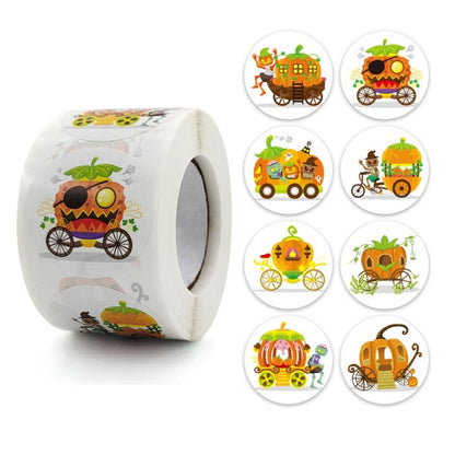 5 ชิ้นฮาโลวีนฟักทองสติกเกอร์รถของขวัญวันหยุดงานฝีมือสติกเกอร์ตกแต่ง, 3.8cm / 1.5 Inch