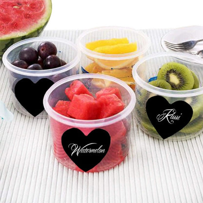 5 PCS PVC สติ๊กเกอร์ลบได้ครัวทำอาหาร Love Chalkboard สติ๊กเกอร์, 60x40mm