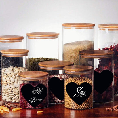 5 PCS PVC สติ๊กเกอร์ลบได้ครัวทำอาหาร Love Chalkboard สติ๊กเกอร์, 60x40mm