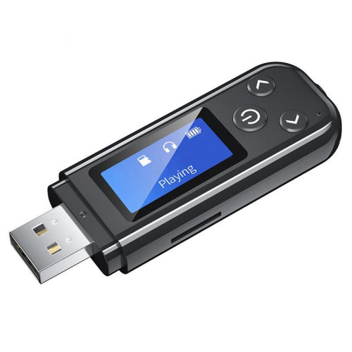 K15Pro พร้อมหน้าจอ LCD อะแดปเตอร์บลูทูธเครื่องส่งสัญญาณเสียง 3.5 มม. AUX รถแฮนด์ฟรี, K15Pro