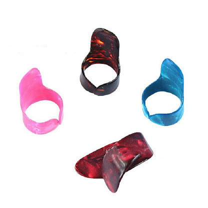 M02219 4 in 1 Plexiglass Slide Bar + Stainless Steel Slide Bar + Celluloid Guitar Finger Pick + Plastic Box Set, Plexiglass Slid Bar
