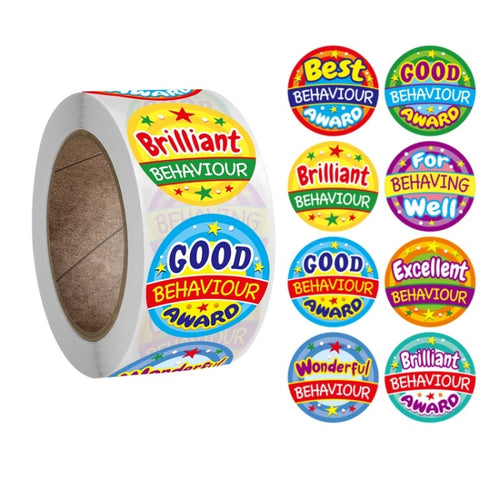 10 PCS School Children Colour Round Award Stickers Gift Envelope Packaging Thank You Stickers, A-122 Stickers