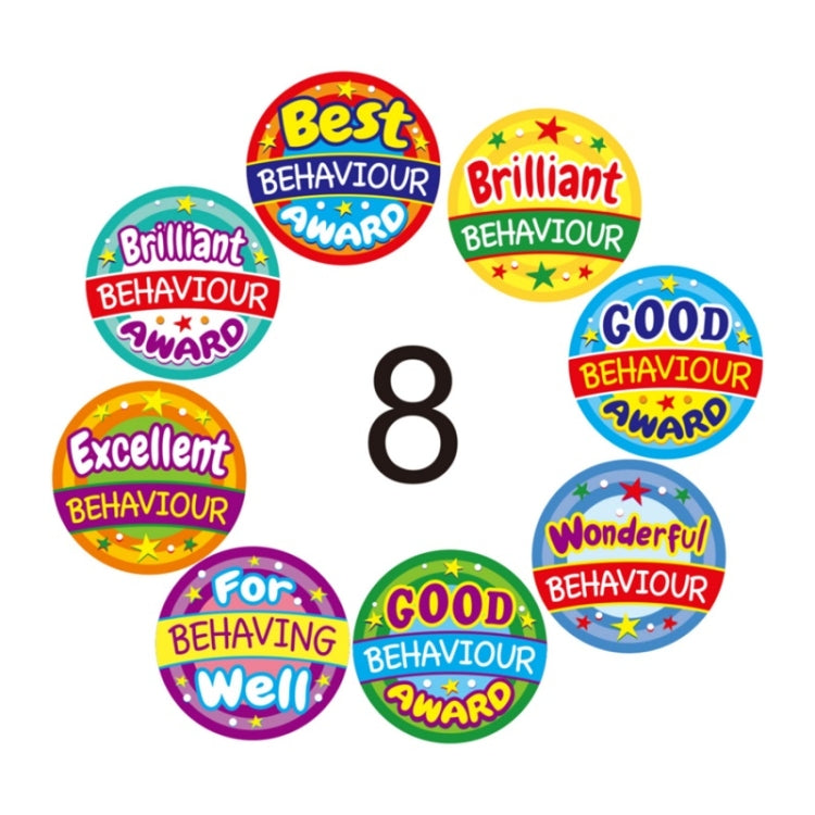 10 PCS School Children Colour Round Award Stickers Gift Envelope Packaging Thank You Stickers, A-122 Stickers