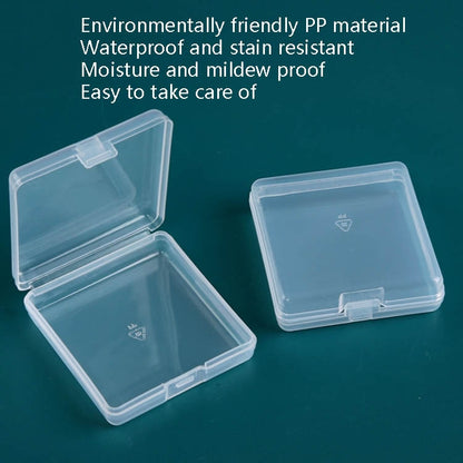 20 ชิ้นพร้อมฝาปิดกล่องพลาสติก PP ใสกล่องเก็บเครื่องประดับ, 20 PCS