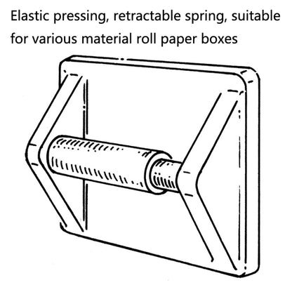 4 PCS Plastic Electroplating Tissue Box Retractable Shaft Core Toilet Tissue Spring Retractable Roll Paper Shaft, สไตล์:, Chrome Stretch, Nickel Wire Drawing, Black