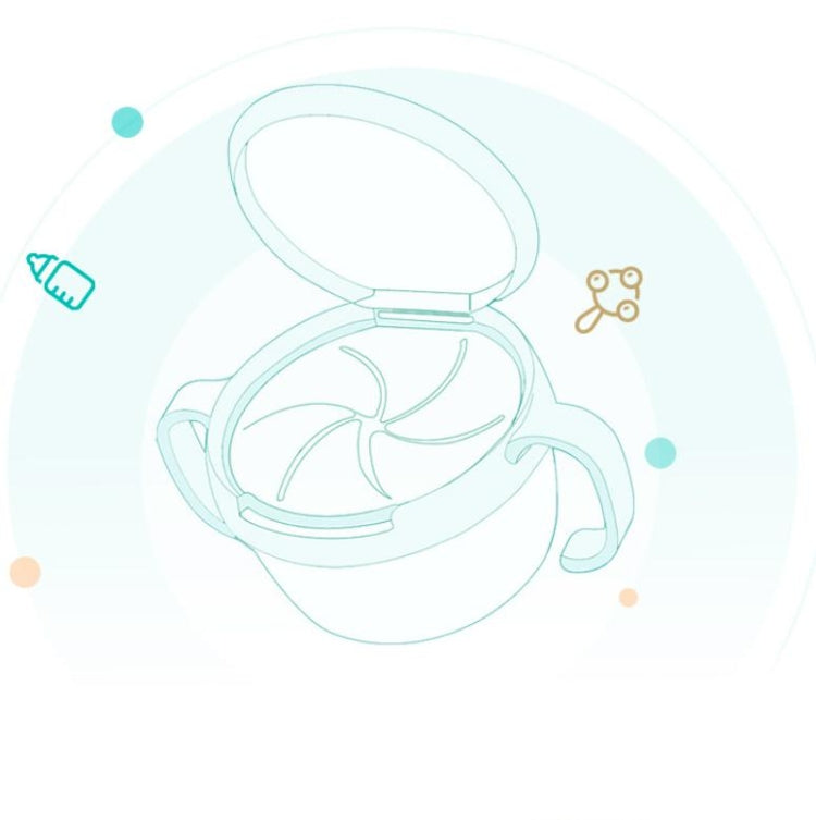 ขนมเด็กชามเด็กเด็กเก็บอาหารจานป้องกันการรั่วไหล 360 หมุนเด็ก Solid Feeding แผ่นบนโต๊ะอาหารเด็ก Stuff