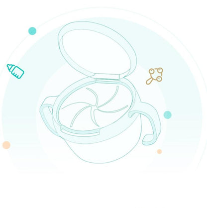 ขนมเด็กชามเด็กเด็กเก็บอาหารจานป้องกันการรั่วไหล 360 หมุนเด็ก Solid Feeding แผ่นบนโต๊ะอาหารเด็ก Stuff