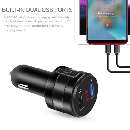 แฮนด์ฟรี Bluetooth ในรถยนต์ เครื่องส่งสัญญาณ FM ในรถยนต์ เครื่องเล่นเพลง เครื่องชาร์จในรถยนต์, X20 Black