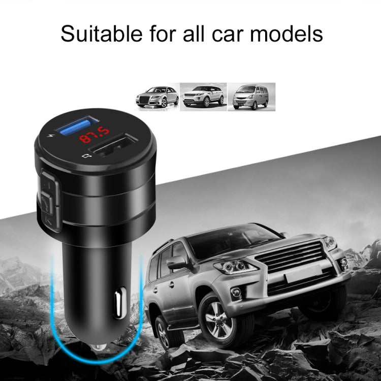แฮนด์ฟรี Bluetooth ในรถยนต์ เครื่องส่งสัญญาณ FM ในรถยนต์ เครื่องเล่นเพลง เครื่องชาร์จในรถยนต์, X20 Black