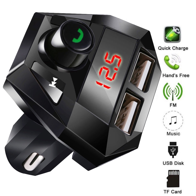 G18 เครื่องเล่น MP3 แฮนด์ฟรีบลูทูธในรถยนต์แบบ Dual USB บลูทูธชาร์จเครื่องส่งสัญญาณ FM ตัวรับสัญญาณบลูทูธ, G18