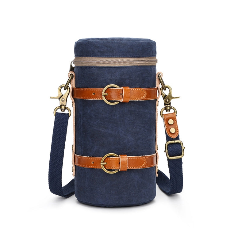 K-807 กระเป๋าเก็บกล้อง SLR กระเป๋าผ้าใบกันน้ำสำหรับถ่ายภาพ, S (Blue)