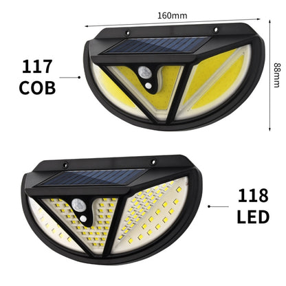 TG-TY074 Solar Human Body Induction Garden Wall Lamp Outdoor Corridor Light, ข้อมูลจำเพาะ:, 118 SMD, 117 COB