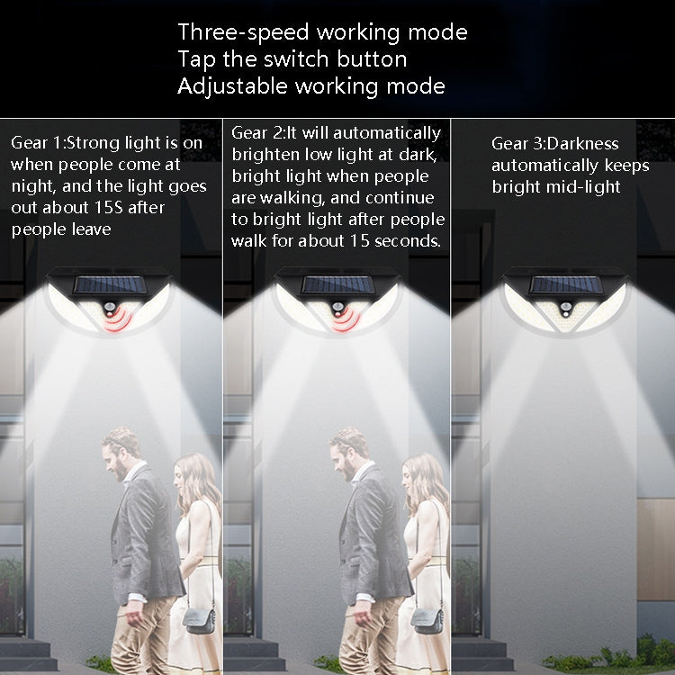 TG-TY074 Solar Human Body Induction Garden Wall Lamp Outdoor Corridor Light, ข้อมูลจำเพาะ:, 118 SMD, 117 COB