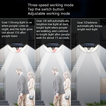 TG-TY074 Solar Human Body Induction Garden Wall Lamp Outdoor Corridor Light, ข้อมูลจำเพาะ:, 118 SMD, 117 COB