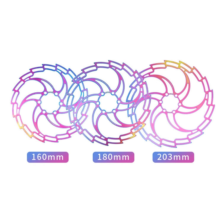 IIIPRO Bike Disc Mountain Bike Hollow Disc Dish Six Nail Brake Pad, สไตล์:, 160mm, 180mm, 203mm