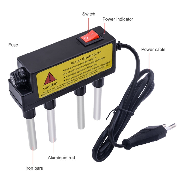 2 ชิ้นในครัวเรือน Electrolyzer ทดสอบอิเล็กโทรไลซิสเครื่องมือน้ำเครื่องวัดระดับความบริสุทธิ์ของน้ำ PH เครื่องมือทดสอบเครื่องทดสอบคุณภาพน้ำ