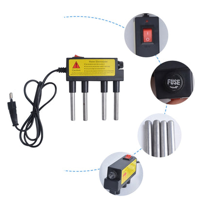 2 ชิ้นในครัวเรือน Electrolyzer ทดสอบอิเล็กโทรไลซิสเครื่องมือน้ำเครื่องวัดระดับความบริสุทธิ์ของน้ำ PH เครื่องมือทดสอบเครื่องทดสอบคุณภาพน้ำ