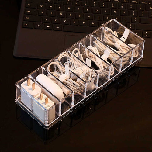 2 PCS Dust Storage Line Box Hub Finishing Box Desktop Data Cable Storage Box, ข้อมูลจำเพาะ:, 8 Grid Basic, 8 Grid Increase, 8 Grid Increase With Cover