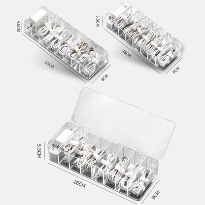 2 PCS Dust Storage Line Box Hub Finishing Box Desktop Data Cable Storage Box, ข้อมูลจำเพาะ:, 8 Grid Basic, 8 Grid Increase, 8 Grid Increase With Cover