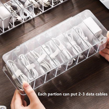 2 PCS Dust Storage Line Box Hub Finishing Box Desktop Data Cable Storage Box, ข้อมูลจำเพาะ:, 8 Grid Basic, 8 Grid Increase, 8 Grid Increase With Cover