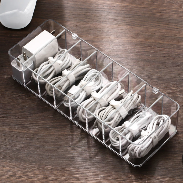 2 PCS Dust Storage Line Box Hub Finishing Box Desktop Data Cable Storage Box, ข้อมูลจำเพาะ:, 8 Grid Basic, 8 Grid Increase, 8 Grid Increase With Cover