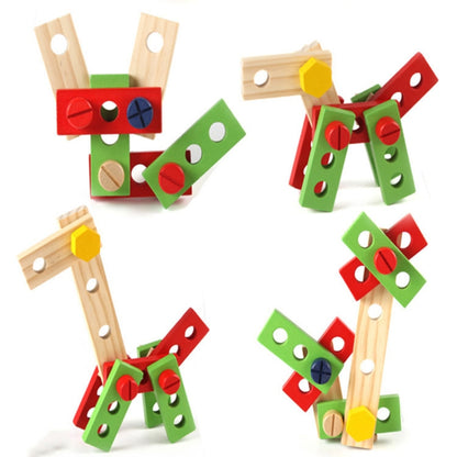 ชุดเครื่องมือช่างไม้กล่องบำรุงรักษาไม้ของเล่นเพื่อการศึกษาสำหรับเด็ก, Wooden Carpenter Tool Set