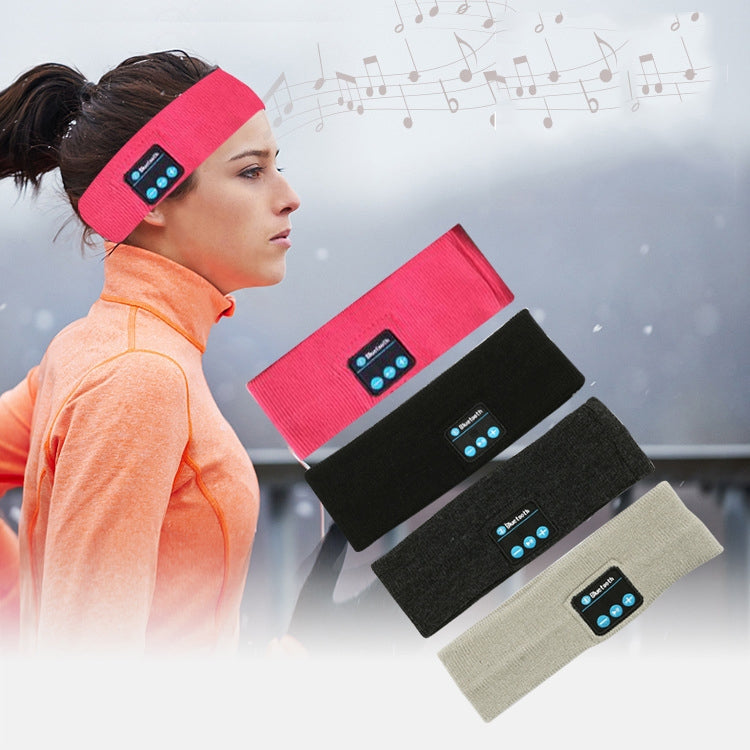 ชุดหูฟัง Bluetooth Sports Headband วิ่งกลางแจ้ง โยคะ ผ้าคลุมศีรษะซับเหงื่อ, Black, Gray, Dark Gray