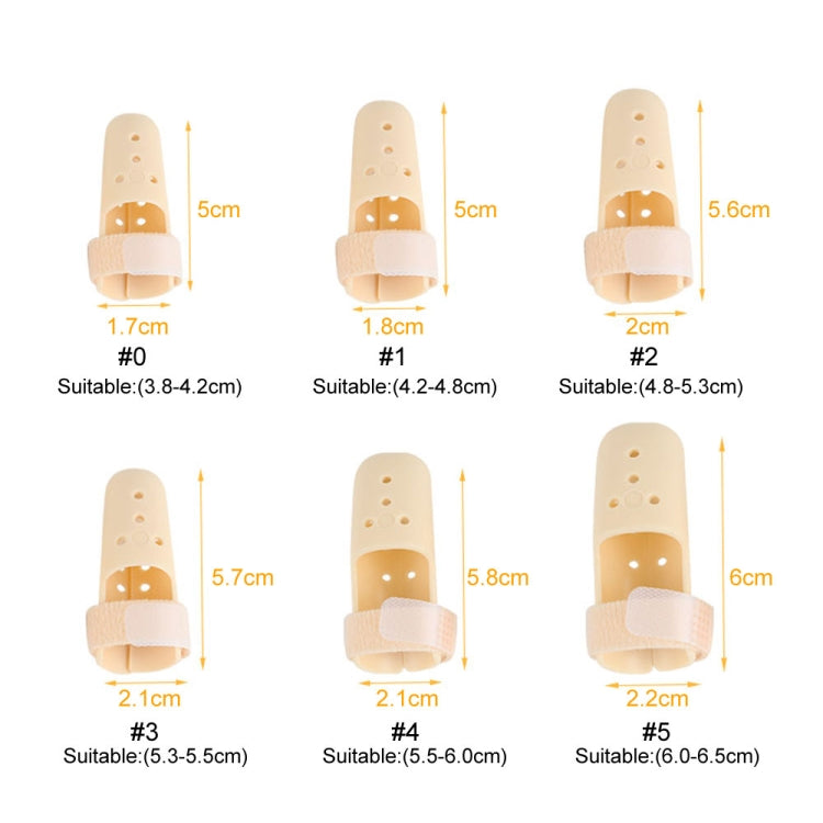 4 PCS Finger Splint Brace อุปกรณ์พยุงนิ้วแบบปรับได้สำหรับนิ้วมือข้ออักเสบร่วมนิ้วบาดเจ็บ, No. 0: 38-42mm, No. 1: 42-48mm, No. 2: 48-52mm, No. 3: 52-55mm, No. 4: 55-60mm, No. 5: 60-65mm
