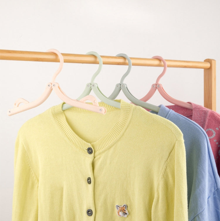10 PCS พกพาพับได้ ไม้แขวนเสื้อ ราวตากผ้าพลาสติกอเนกประสงค์, 3pcs Pink, 3pcs Green, 3pcs Beige, 3pcs Blue