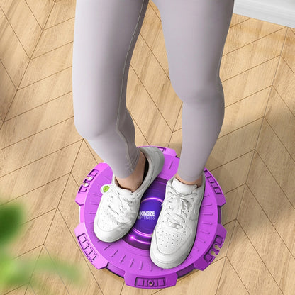 KINGZE Home Waist Twist Board อุปกรณ์ออกกำลังกาย Sports Abdomen Revolving Twisting Machine, Purple, Fresh Green, Purple + Pull Rope, Fresh Green + Pull Rope