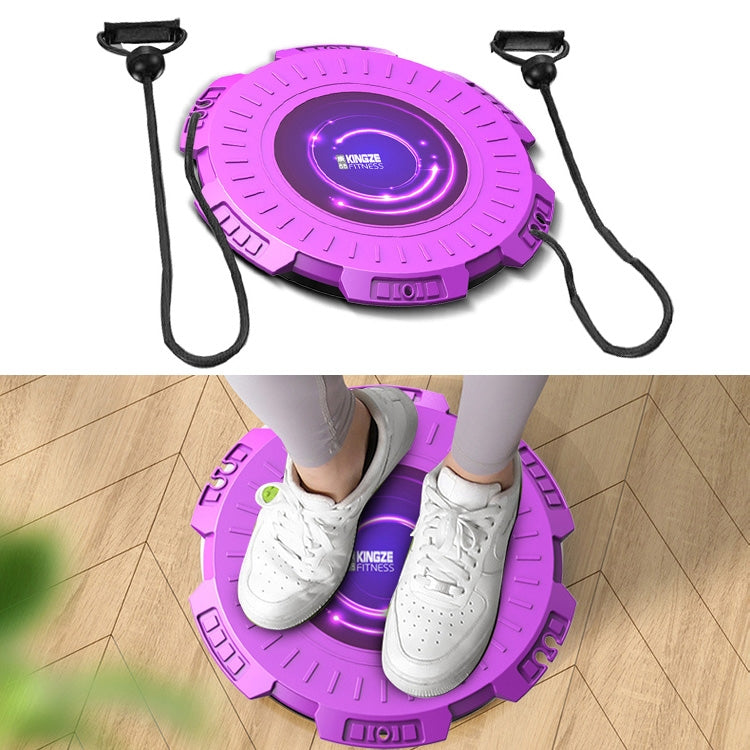 KINGZE Home Waist Twist Board อุปกรณ์ออกกำลังกาย Sports Abdomen Revolving Twisting Machine, Purple, Fresh Green, Purple + Pull Rope, Fresh Green + Pull Rope
