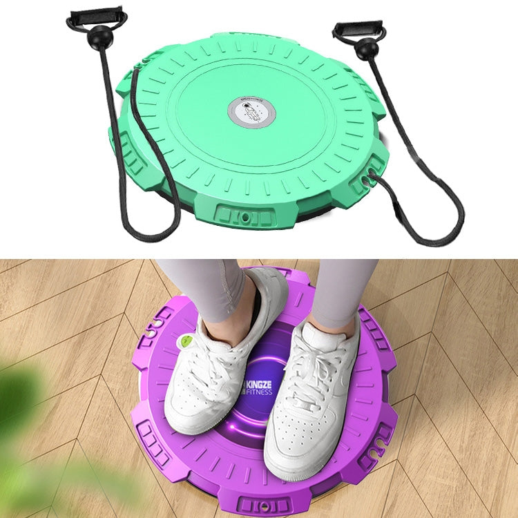 KINGZE Home Waist Twist Board อุปกรณ์ออกกำลังกาย Sports Abdomen Revolving Twisting Machine, Purple, Fresh Green, Purple + Pull Rope, Fresh Green + Pull Rope