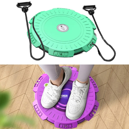 KINGZE Home Waist Twist Board อุปกรณ์ออกกำลังกาย Sports Abdomen Revolving Twisting Machine, Purple, Fresh Green, Purple + Pull Rope, Fresh Green + Pull Rope