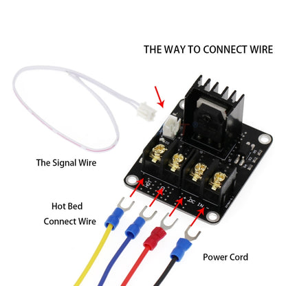 เครื่องพิมพ์ 3D โมดูลขยายพลังงานเตียงอุ่นบอร์ด MOSFET สำหรับเครื่องพิมพ์ 3D ANET A8, 2 PCS/Set