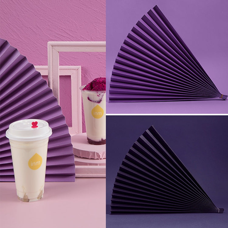2 PCS 69x39cm Photo Props Hard Cardboard Folding Fan Photography Background Folded Paper