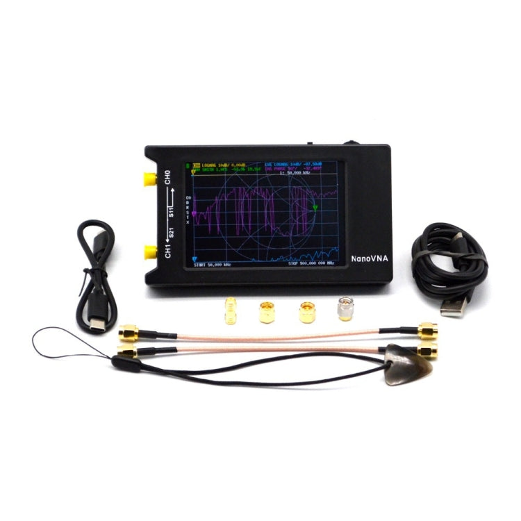 NANOVNA-H รุ่นอัพเกรด 2.8 นิ้ว TFT 50 Khz-1.5 Ghz Vector Network เครื่องวิเคราะห์เสาอากาศ MF HF VHF UHF พร้อมช่องเสียบการ์ด SD ไม่มีการ์ด, 4 Inch