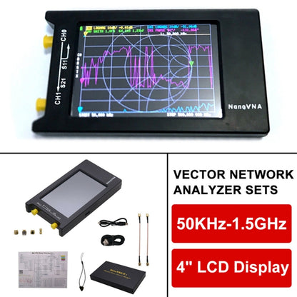 NANOVNA-H รุ่นอัพเกรด 2.8 นิ้ว TFT 50 Khz-1.5 Ghz Vector Network เครื่องวิเคราะห์เสาอากาศ MF HF VHF UHF พร้อมช่องเสียบการ์ด SD ไม่มีการ์ด, 4 Inch